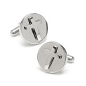 Ox Bull & Trading Co Cross Round Cufflinks