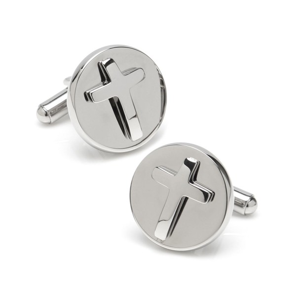 Ox Bull & Trading Co Cross Round Cufflinks
