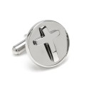 Ox Bull & Trading Co Cross Round Cufflinks