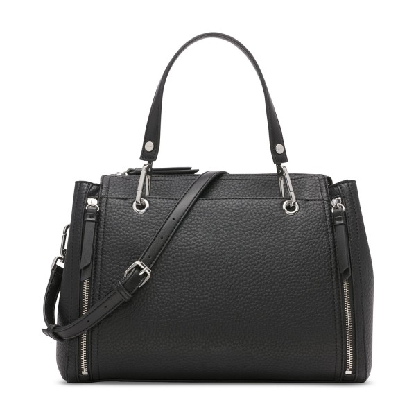 Garnet Triple Compartment Top Zipper Satchel Garnet Triple Compartment Top Zipper Satchel