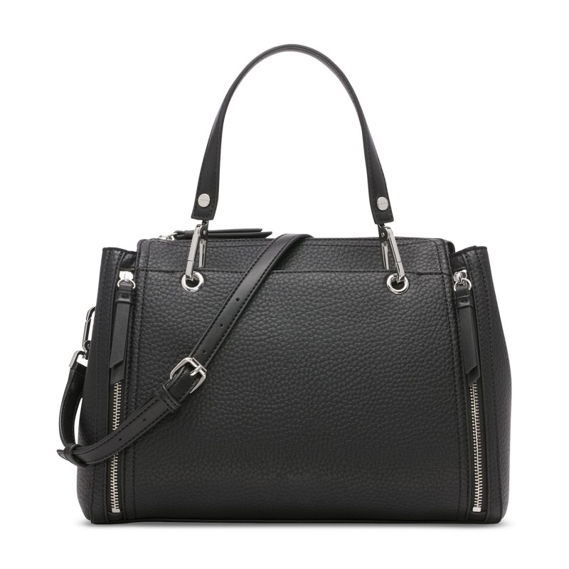 Garnet Triple Compartment Top Zipper Satchel