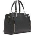 Garnet Triple Compartment Top Zipper Satchel