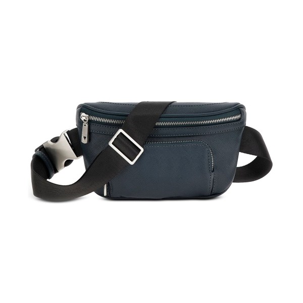 Men's Saffiano Faux-Leather Water-Repellent Fanny Pack