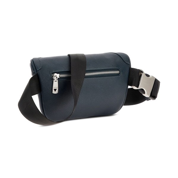 Men's Saffiano Faux-Leather Water-Repellent Fanny Pack