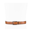 Men's Burnished Edge and Metal Loop Dress Belt  