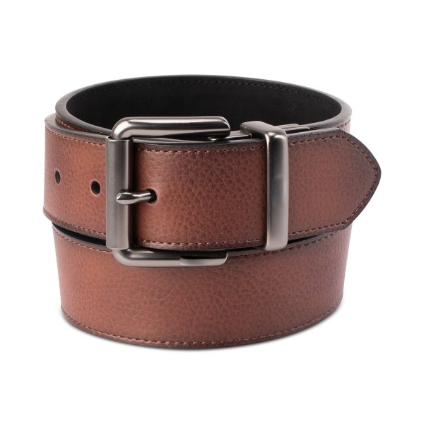 Men’s Two-In-One Reversible Casual Matte and Pebbled Belt Men’s Two-In-One Reversible Casual Matte and Pebbled Belt