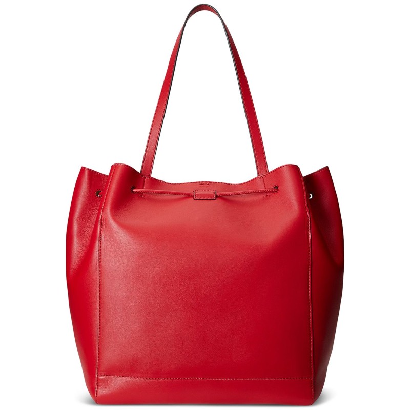 Andie Large Leather Drawstring Tote
