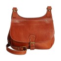 London Smooth Leather Saddle Bag
