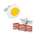Bacon and Eggs Breakfast Cufflinks