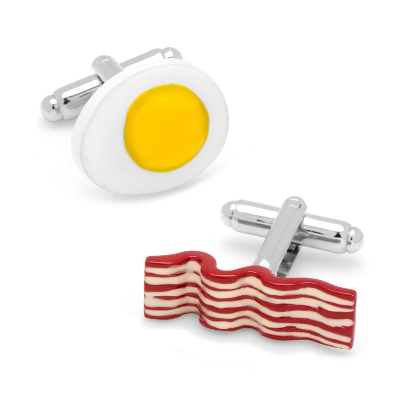 Bacon and Eggs Breakfast Cufflinks