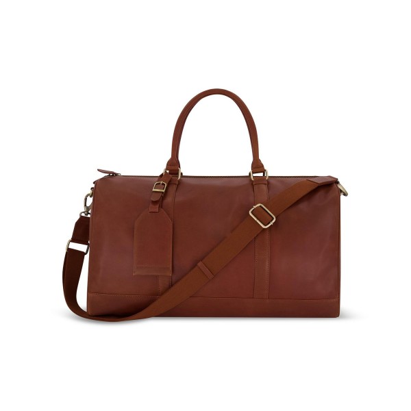 Genuine leather 21 inch Men's bag duffle with burnished gold detailing. Genuine leather 21 inch Men's bag duffle with burnished gold detailing.