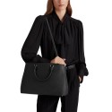 Crosshatch Leather Large Hanna Satchel