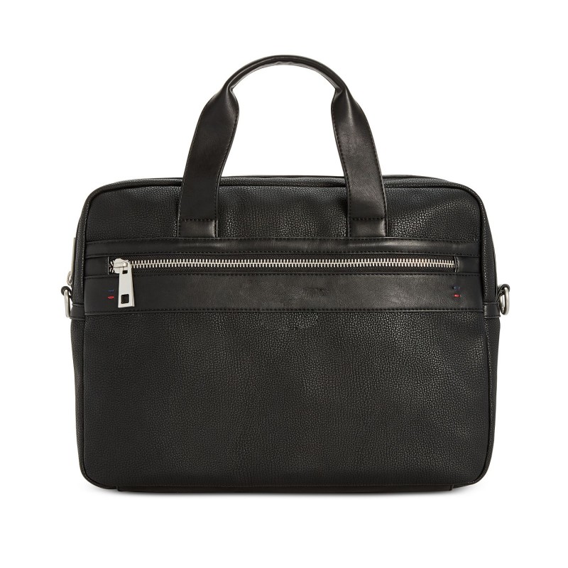 Men's Pebble Faux-Leather Leo Briefcase
