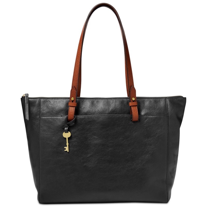 Rachel Leather Tote with Zipper