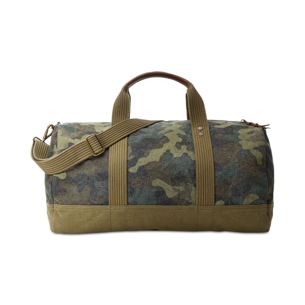 Men's Tiger-Patch Camo Canvas Duffel Men's Tiger-Patch Camo Canvas Duffel