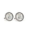 Seated Liberty Silver Dime Rope Bezel Coin Cuff Links