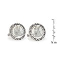 Seated Liberty Silver Dime Rope Bezel Coin Cuff Links