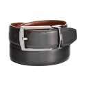 Men's Reversible Feather Stitch-Edge Belt