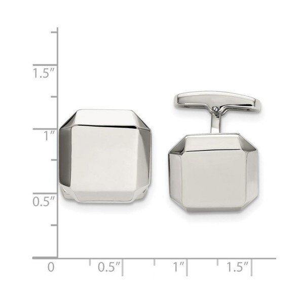 Stainless Steel Polished Cuff Links for Mens