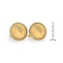 Gold-Layered Liberty Nickel Rope Bezel Coin Cuff Links