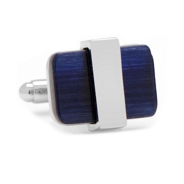 Wrapped Navy Cats eye Cufflinks Wrapped Navy Cats eye Cufflinks