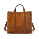Carmen Shopper Suede Leather Bag