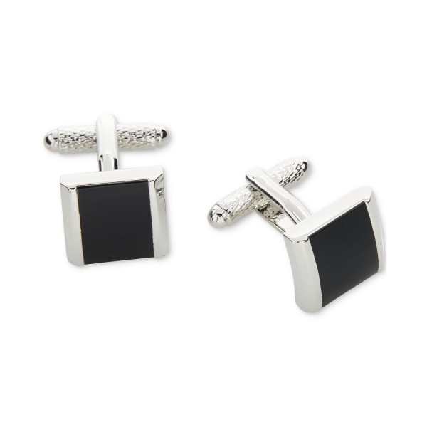 Men's Black Square Cufflinks