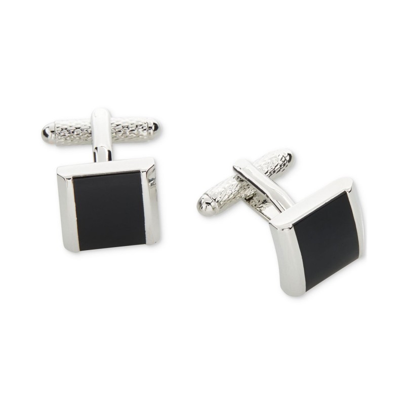 Men's Black Square Cufflinks