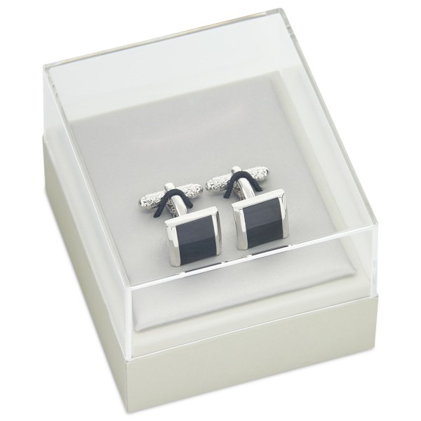 Men's Black Square Cufflinks