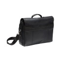 Men's Double Compartment Briefcase with RFID Secure Pocket for 15.6