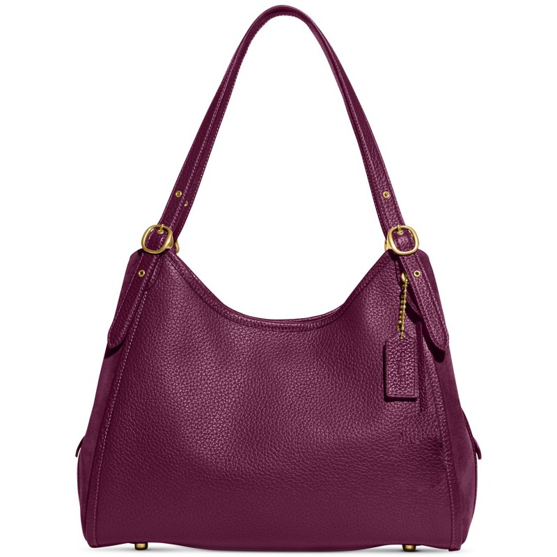 Lori Mixed Leather and Suede Shoulder Bag