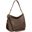 Soft Pebble Leather Cary Shoulder Bag with Convertible Straps