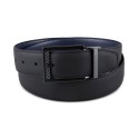 Men's Faux Leather Reversible Stretch Carbon Belt