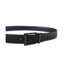 Men's Faux Leather Reversible Stretch Carbon Belt