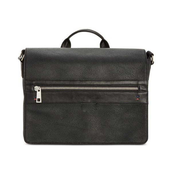 Men's Pebble Faux-Leather Leo Messenger Bag
