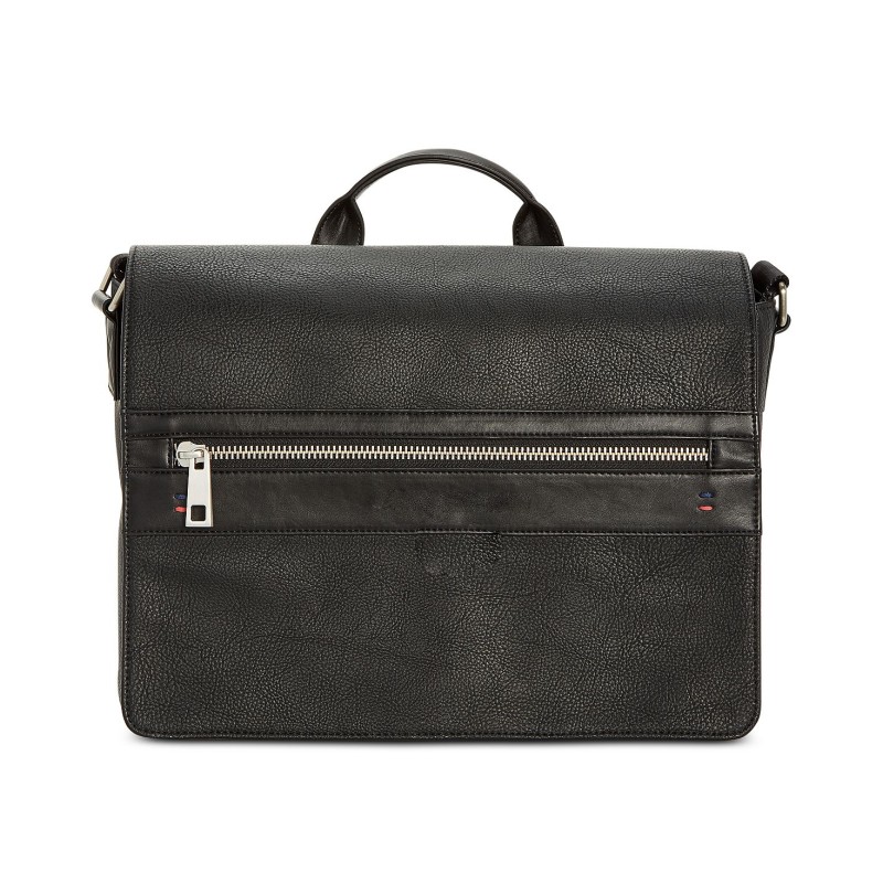 Men's Pebble Faux-Leather Leo Messenger Bag