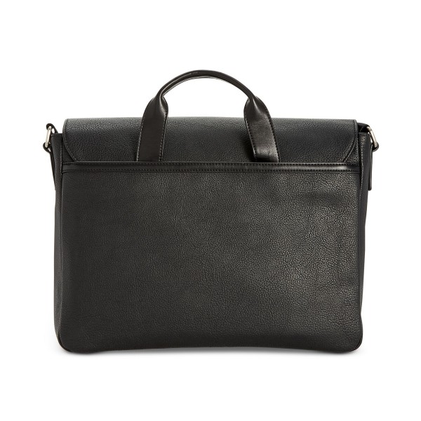 Men's Pebble Faux-Leather Leo Messenger Bag