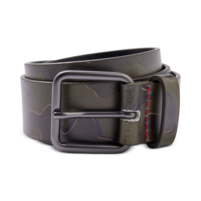 Hugo Boss Men's Leather Camouflage Logo Belt