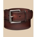 Men's Beveled-Edge Leather Belt