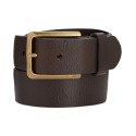 Men's Heavy Brass Buckle Leather Belt