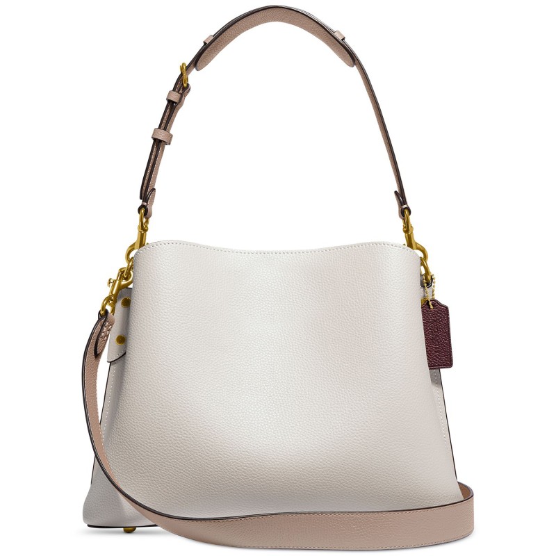 Pebble Leather Willow Shoulder Bag with Convertible Straps
