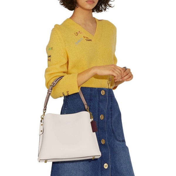 Pebble Leather Willow Shoulder Bag with Convertible Straps Pebble Leather Willow Shoulder Bag with Convertible Straps