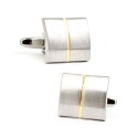 Divided Two Tone Square Cufflinks